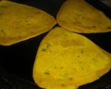 A picture of step 4 of Moong Dal Triangle Paratha.