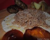 A picture of step 15 of Persian pan fried sumac kebab.