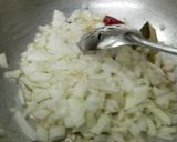 A picture of step 2 of Chettinad mutton sukka fry.
