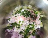 A picture of step 2 of CUCUMBER ONION SALAD with HERBED HUNG CURD...