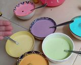 Foto langkah ke 2 dari resep Bolu Kukus Rainbow.
