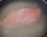 A picture of step 1 of Poached Chicken and Egg Salad (A Healthy Salad option).