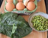 Une image de l'étape 1 de Frittata petits pois, épinards et ricotta.