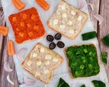 A picture of step 12 of Tricolour Paneer Mayo Veg Toast.