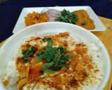 A picture of step 5 of Dahi phulkian.