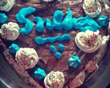 A picture of step 7 of Rava cake.