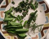 A picture of step 2 of No oil no onion PIZZA SAUCE with fresh herbs.