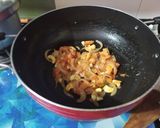A picture of step 2 of Nawabi Paneer.