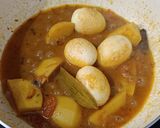 A picture of step 4 of Achari Egg Biryani.
