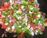 A picture of step 2 of Stuffed Cheese veggie Pav Pizza.