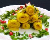 A picture of step 7 of Khandvi.
