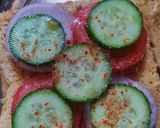 A picture of step 4 of Peanut Butter Vegetable Sandwich.