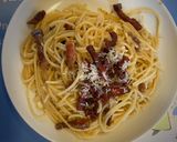 รูปขั้นตอนการทำที่ 7 ของ สปาเกตตี grey Amatriciana(Pasta alla Gricia)