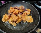 A picture of step 1 of Badami chicken.