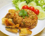 รูปขั้นตอนการทำที่ 6 ของ (คลีน)ข้าวผัดน้ำพริกนรกแซลมอน