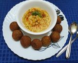 A picture of step 2 of Falafel with Hummus.
