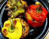 Une image de l'étape 4 de Poivrons farcis au riz et chorizo.