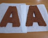 Foto del passaggio 14 della ricetta Alphabeth cake o letter cake con base chiffon cake al cacao