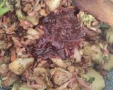Foto del paso 6 de la receta: Coliflor, Brócoli, Zanahoria y Patata al Wok a la Mantequilla y Yakiniku con Bacon