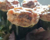 Foto del paso 5 de la receta: Nidos de calabacín relleno de atún y queso azul