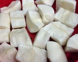 Hình bước làm 1 của món Chè Sắn Mochi Bí Đỏ
