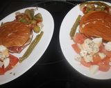 Foto del paso 9 de la receta: Falsa hamburguesa con jamón y verduras asadas