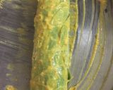 A picture of step 4 of Colocasia leaves patra.... pakwangli.