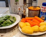 Foto del paso 1 de la receta Puré de judías verdes, zanahorias y patatas con nata