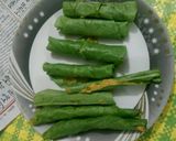 A picture of step 4 of Spinach cigars.