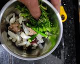 A picture of step 1 of Ragi khichadi.