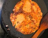 A picture of step 4 of Wheat bran and oats uttapam.