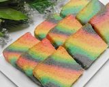 Foto langkah ke 12 dari resep Rainbow Ogura Cake.