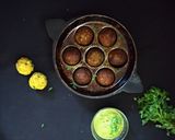 A picture of step 19 of Healthy twist Tapioca vada with mint chutney bombs.