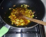 A picture of step 6 of Naan bread and chicken curry.