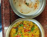 A picture of step 4 of Khari Bhaat.