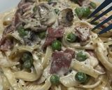 Foto langkah ke 7 dari resep Carbonara Creamy Fettuccine.