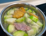鰹魚湯底絲瓜雞肉麵線的食譜步驟3照片