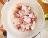 Hình bước làm 1 của món Thịt ba chỉ giả cầy