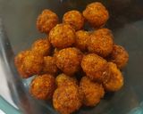 A picture of step 5 of Fried rice and manchurian.