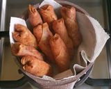 Foto langkah ke 6 dari resep Lotus Root Chicken Spring Rolls.