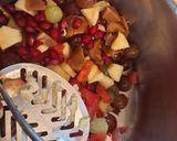 A picture of step 1 of Mix fruit Roohafza Drink.