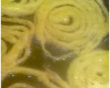 A picture of step 5 of Crispy Jalebis.