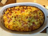 Pastel de verduras y pavo