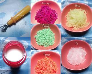 Es campur Boria Creamy - Step 1