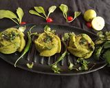 A picture of step 4 of Spinach dhokla.