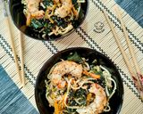 Foto del paso 9 de la receta Udon Noodles con Gambón y Alga Wakame