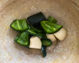 A picture of step 2 of Fūl Medames – dried fava bean stew.