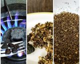 Hình bước làm 1 của món Dê Tía tô áp chảo