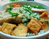 Hình bước làm 4 của món Bún riêu giả chiến (Bún riêu tôm tép)