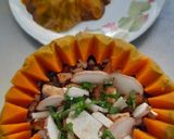 Hình bước làm 5 của món Bí đỏ nướng nấm chay